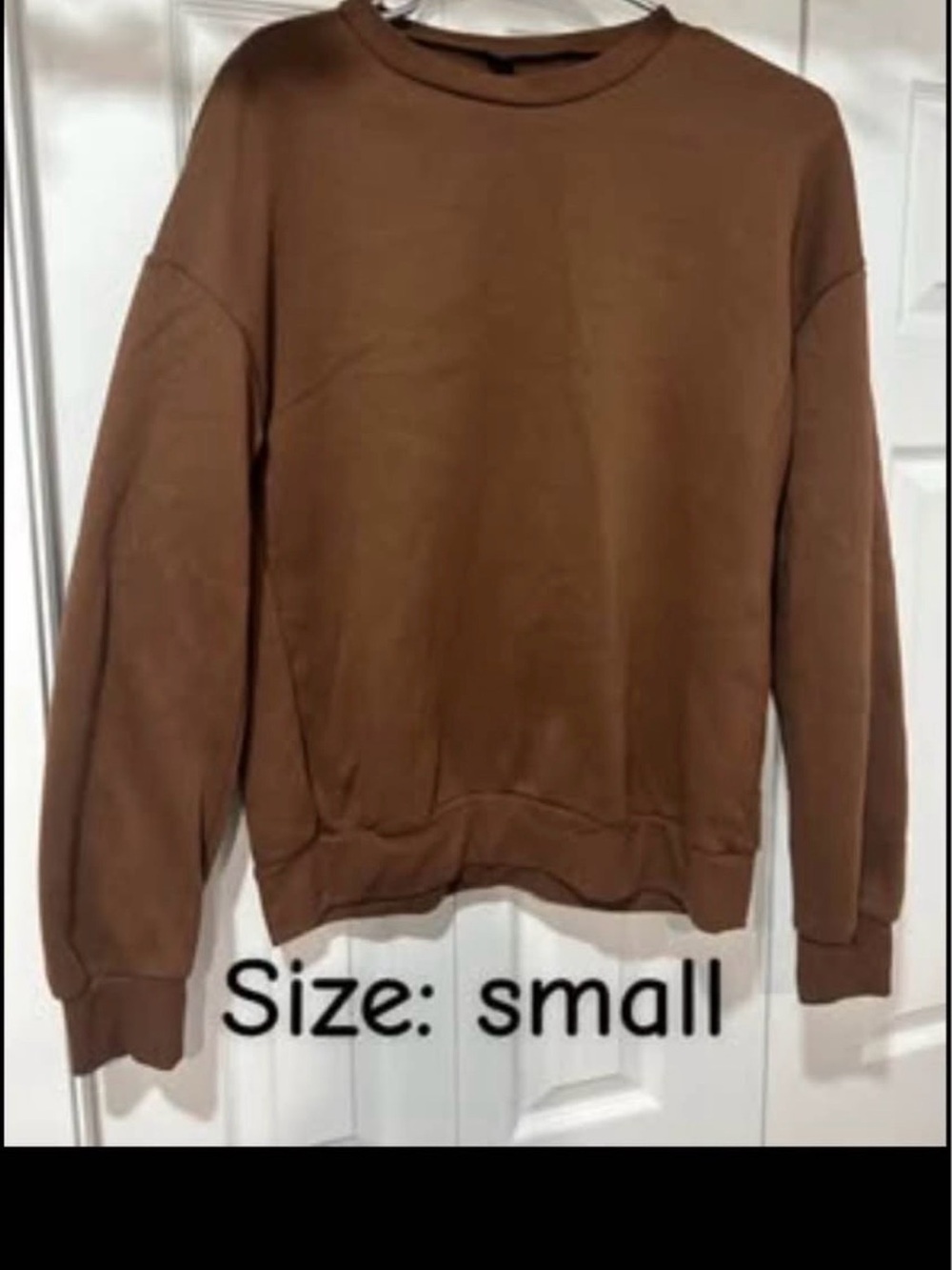 SHEIN Brown Crewneck Sweatshirt